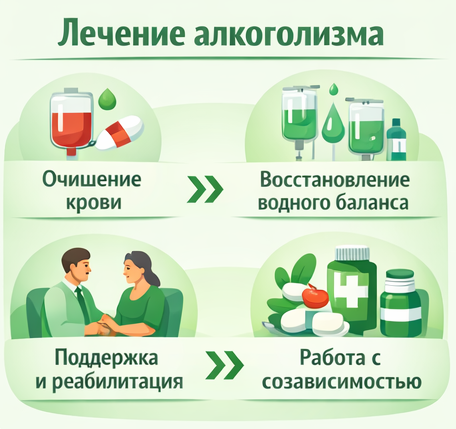 лечение алкоголизма в Николаевске-на-Амуре этапы
